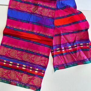 Vintage Liz Claiborne Silk Scarf in Jewel Tones NWT Nordstom Oblong Shape